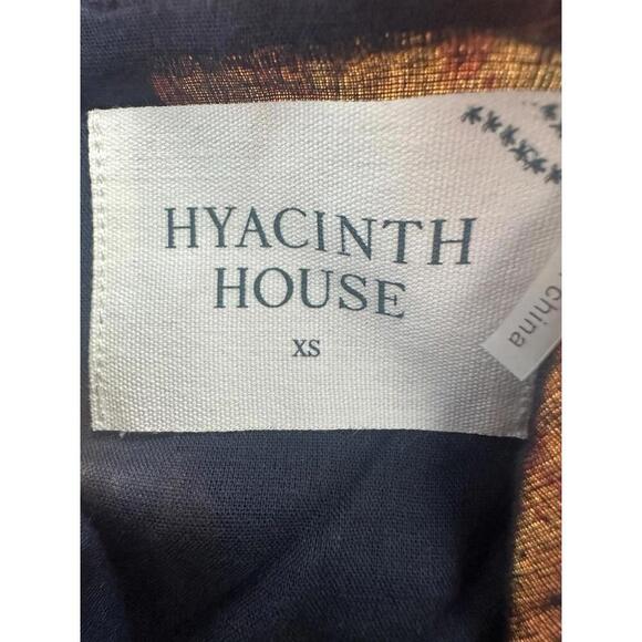 Tuckernuck Hyacinth House Navy + Marigold Floral Ruffle Margot Dress NWT XS - Picture 6 of 6